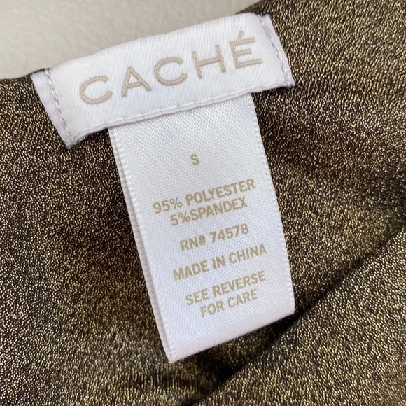 Cache gold glitter tank top size S - Picture 4 of 7